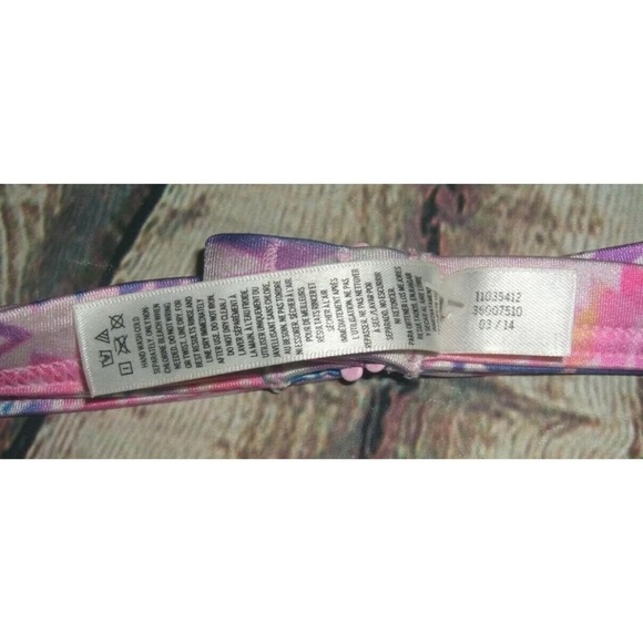 Victoria's Secret Pink Watercolor Aztec Geo Print Western Boho Halter Bikini Top - Picture 7 of 8